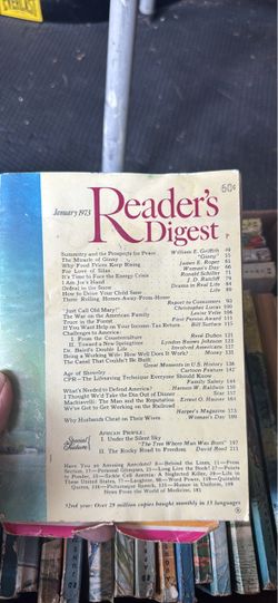 Reader's Digest January 1973 Vintage Magazine
