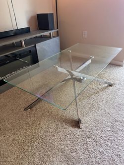 GLASS TOP COFFE TABLE