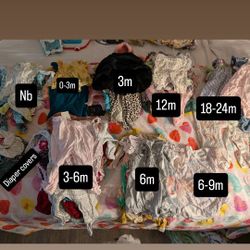 Recently Washed Lot Of Baby Girl Clothing