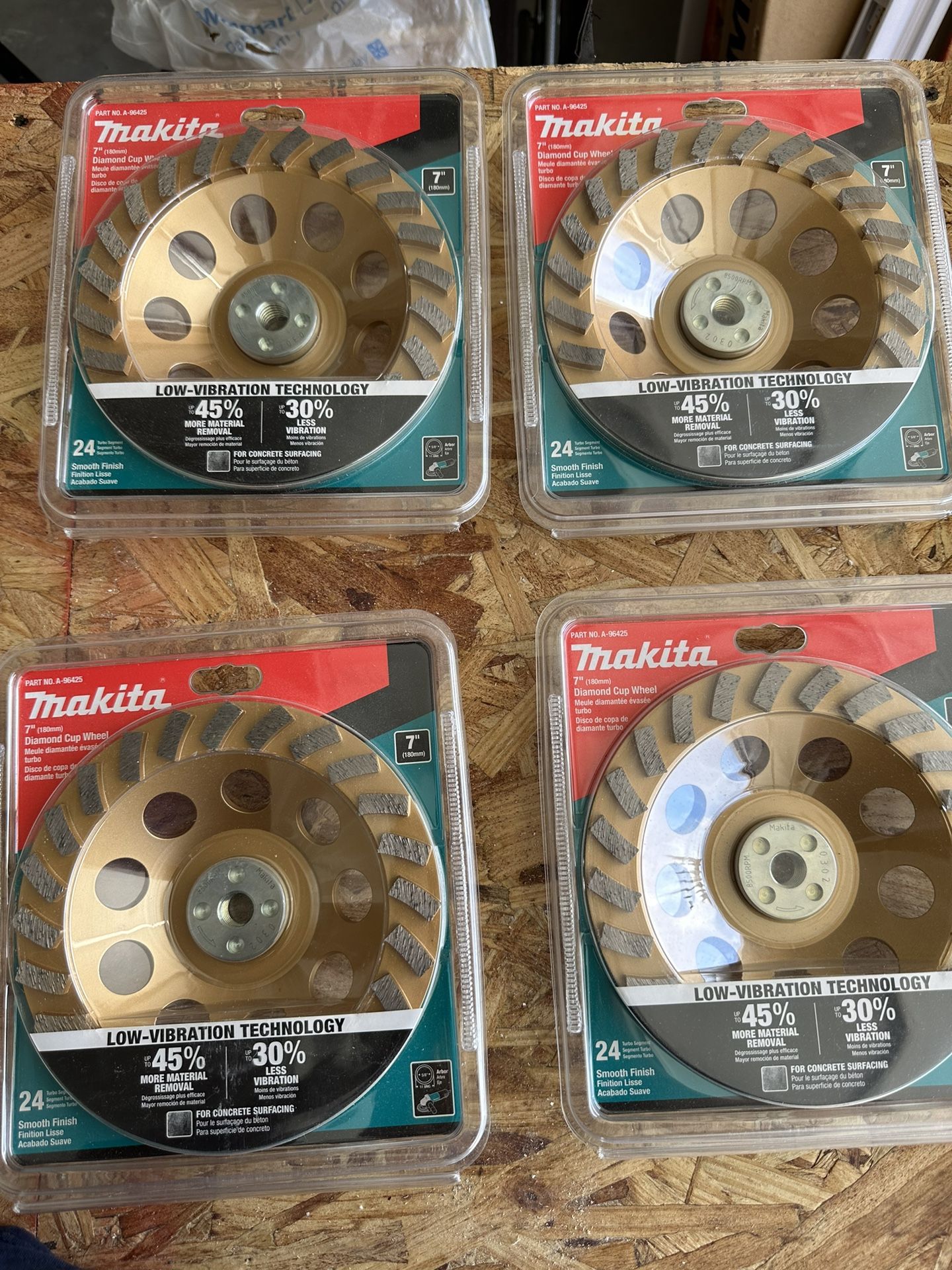 Makita 7” DIAMOND CUP WHEEL smooth finish 