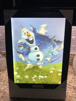Olaf Spring Time Disney Officially Licensed 3D LED Collector Frame Sign