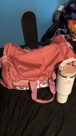 Adidas bag and Stanley