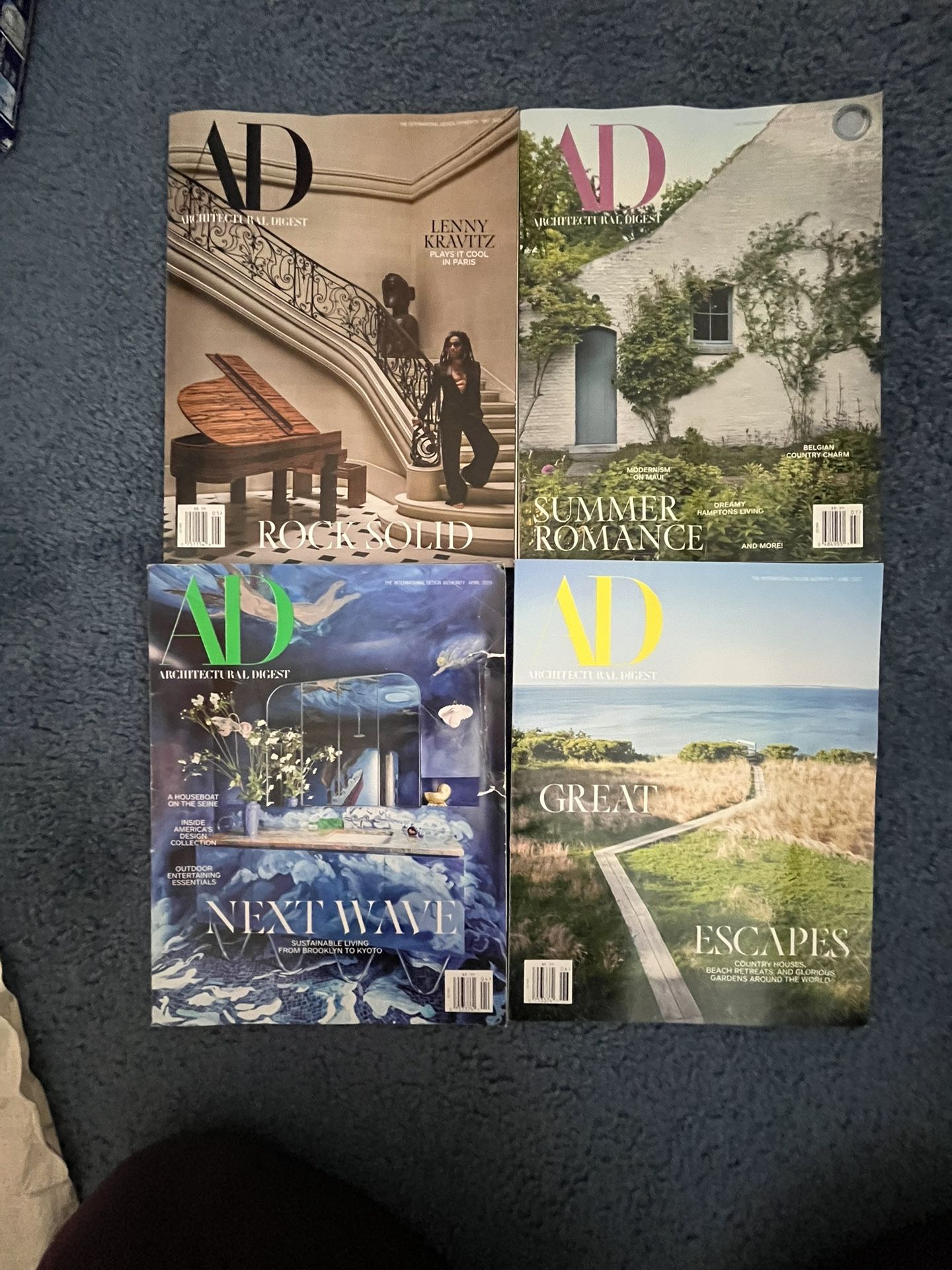 NEW UNREAD AD ARCHITECTURAL DIGEST Magazines Lot of 4: April-August 2025