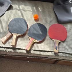 4 Ping-Pong Paddles & ball