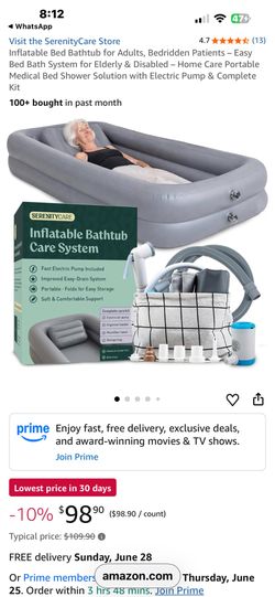 Inflatable bathtub system