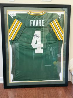 Brett Favre Signed Authentic Starter Jersey Professionally Framed 35x43 BAS LOA