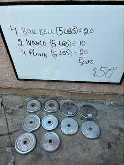 Pesas weights plates all 5lbs