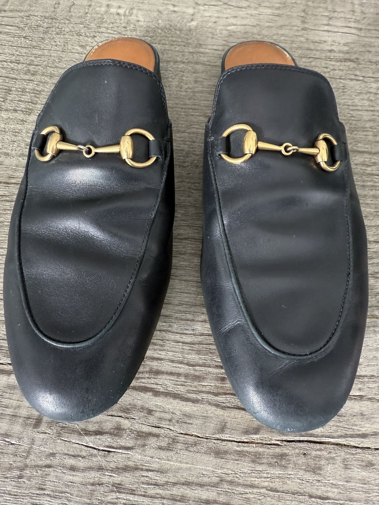 Gucci Princetown Horsebit Leather Mules – Black, Women’s EU 38 (US 8), Made in Italy