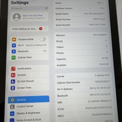 Apple Ipad 6th Gen 32 GB Space gray 