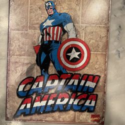 Captain America Marvel Comic Retro Metal Tin Sign