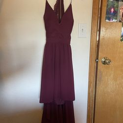 Maroon Prom Dress Party Gown