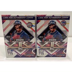 (2) 2020 Topps Fire Baseball Blaster Boxes 2 Box Lot Brand New Factory Sealed MLB Cards 