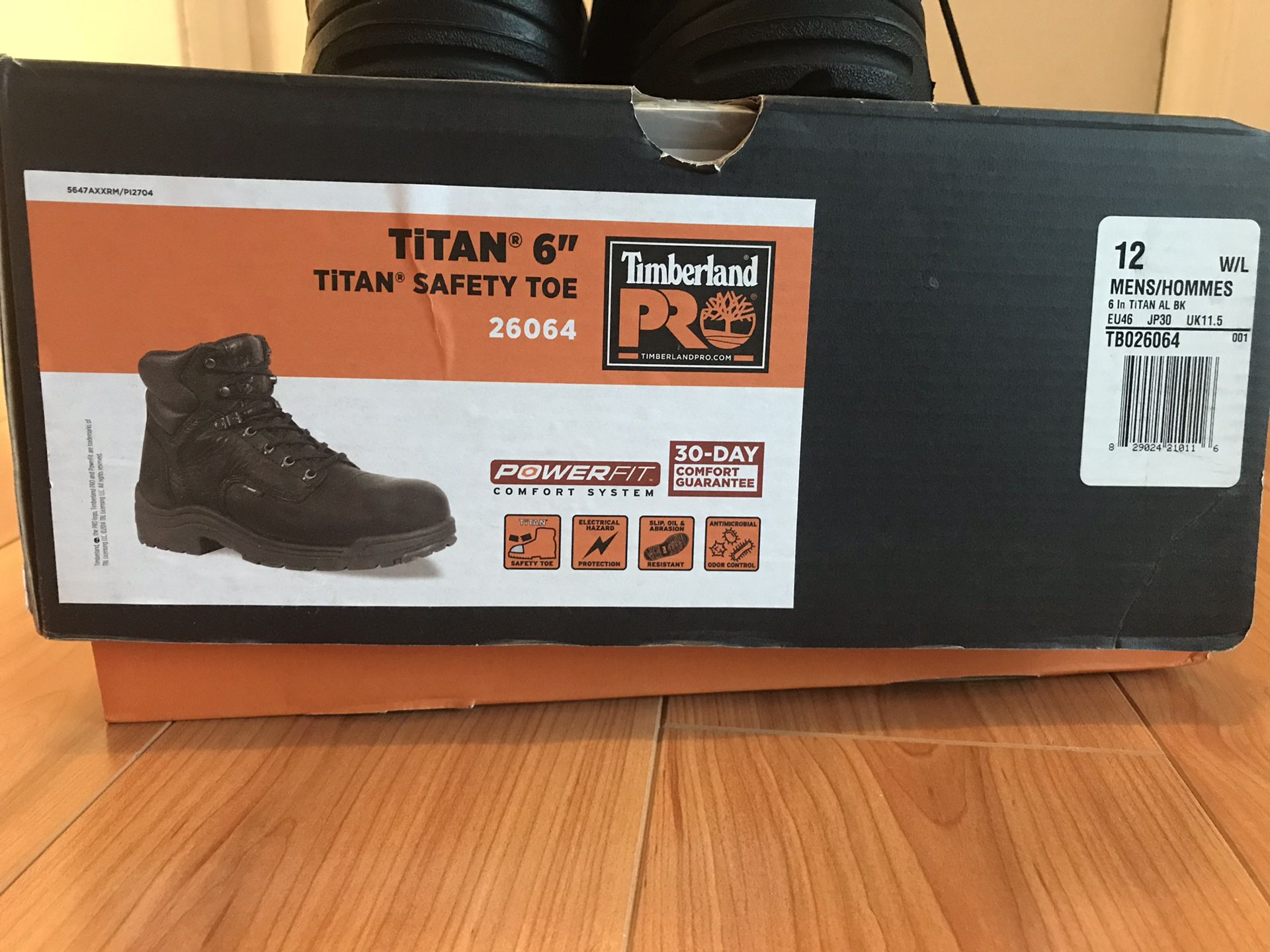 Timberland pro safety boots size 12w