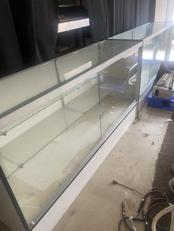 Showcase display cases with light