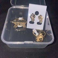 14k Gold Nugget set