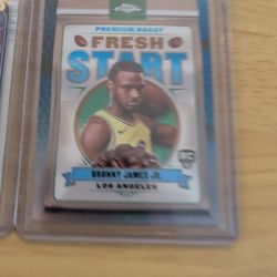 Bronny James JR. Rookie Card.Topps Chrome. And Fresh Start Bronny James Topps Chrome Rookie Card.