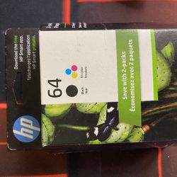Brand New In box. Hp 64 Black&Tri Color Ink Cartridge.