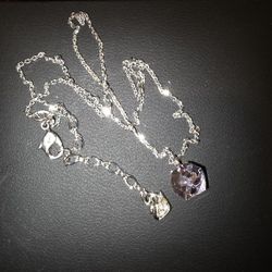 Swarovski Pink Stone Necklace Vintage