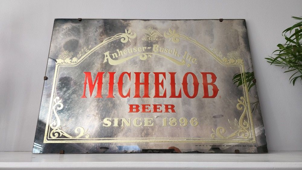 Vintage Michelob Beer Mirror Since 1896 Anheuser Busch Inc.