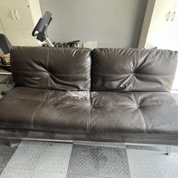 Black Leather Futon