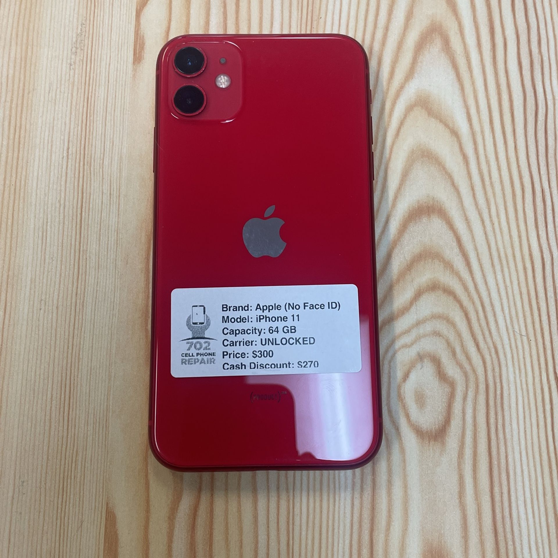 iPhone 11 64GB Unlocked (No Face ID) RED