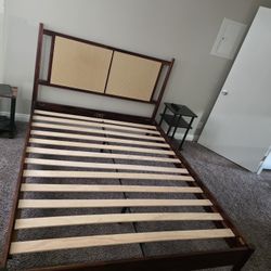 Queen Bed Frame With Headboard, Almost New