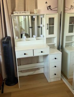 White vanity