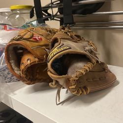 Barely Used Baseball Softball Gloves Kids Little League