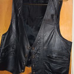 Mens Leather Vest