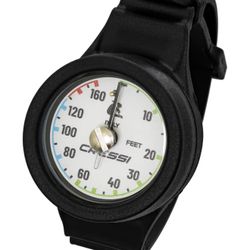 Cressi Analogic Wrist Depth Gauge for Scuba Diving, Freediving - Imperial, White Dial - Made in Italy  Brand Cressi Material Various Item dimensions L