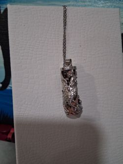 Dragon Wrap Crystal Stone Pendant Necklace