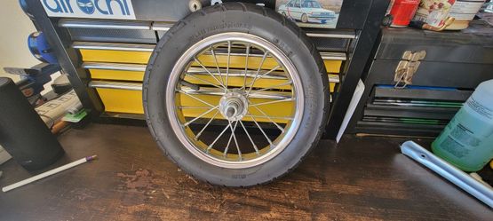 Razor Pocket Mod Moped Mx350 Sx350 Front Wheel With Good Tire