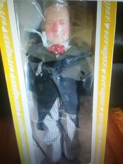 Vintage Effanbee Doll 1980 W. C. Fields in original box with hat and kane