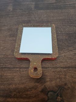 Handmade Glitter Resin Mirror Kawaii Gift Cute Desk Accessory  Toastecandy
