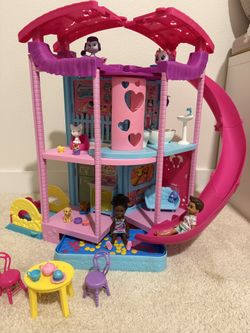 Barbie Dollhouse, Chelsea Playhouse Set with Transforming Areas &