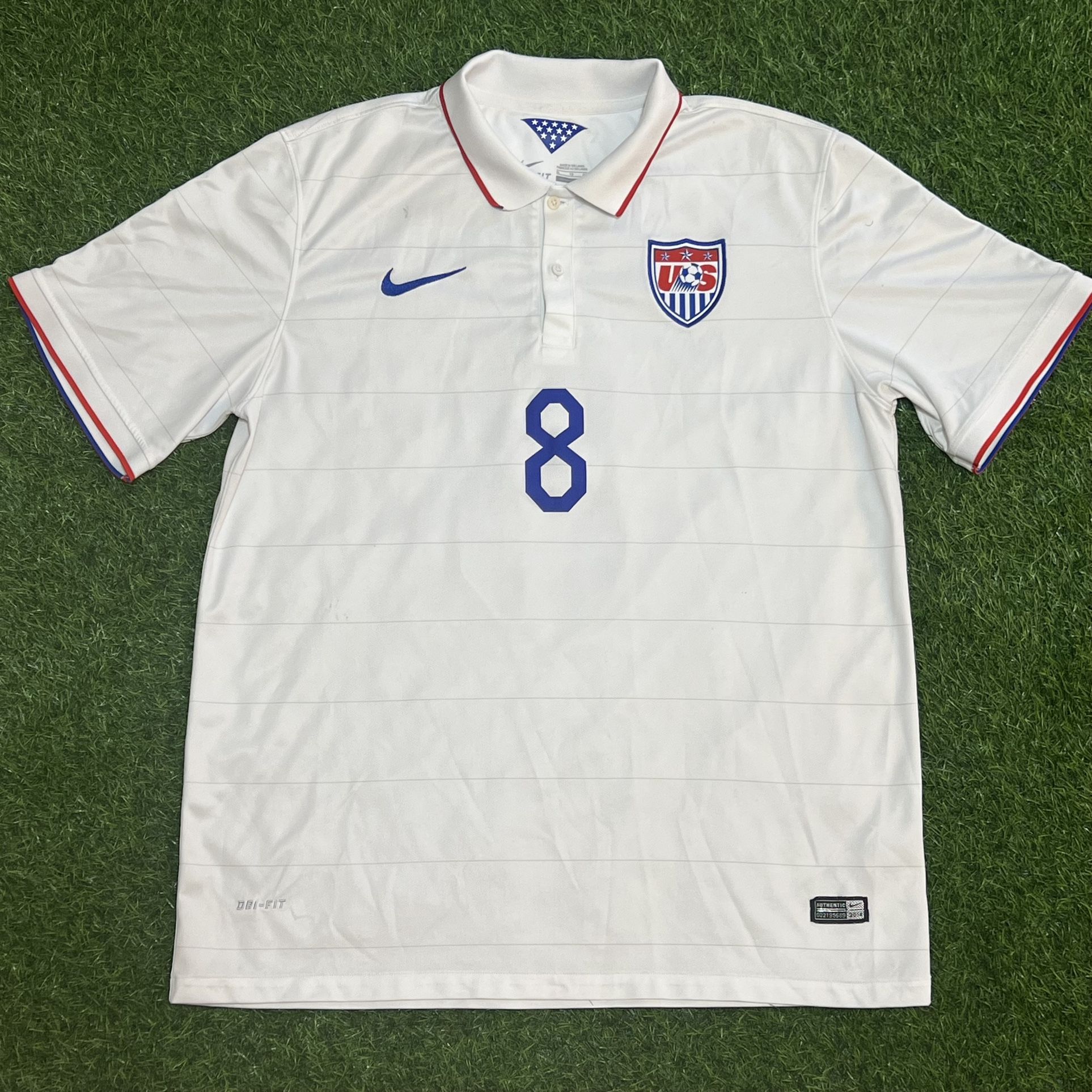 Nike 2014 World Cup USA #8 Clint Dempsey Home Soccer Jersey Football USMNT XL