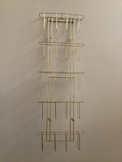 Vintage gold wall card holder