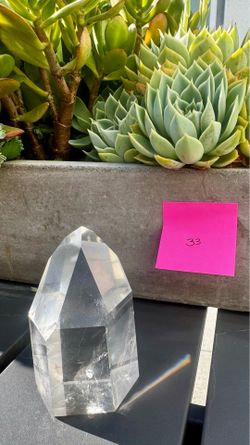 Clear quartz crystal