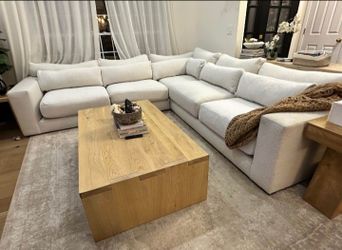 Crate and Barrel Retreat L-shaped Sectional extra deep