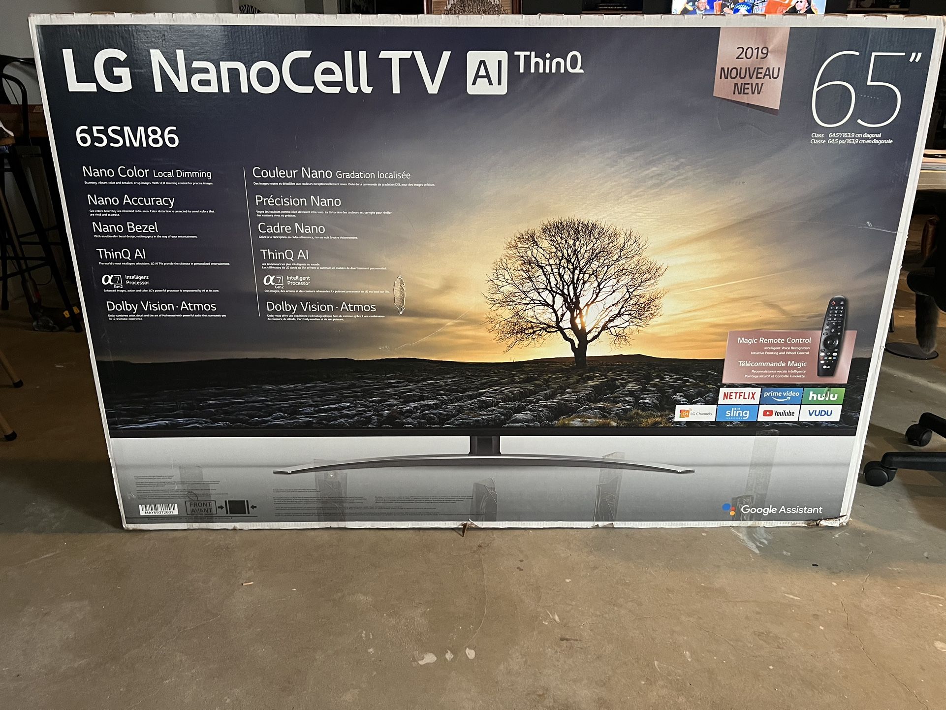 LG 65’ Nano Cell ThinQ AI Smart TV