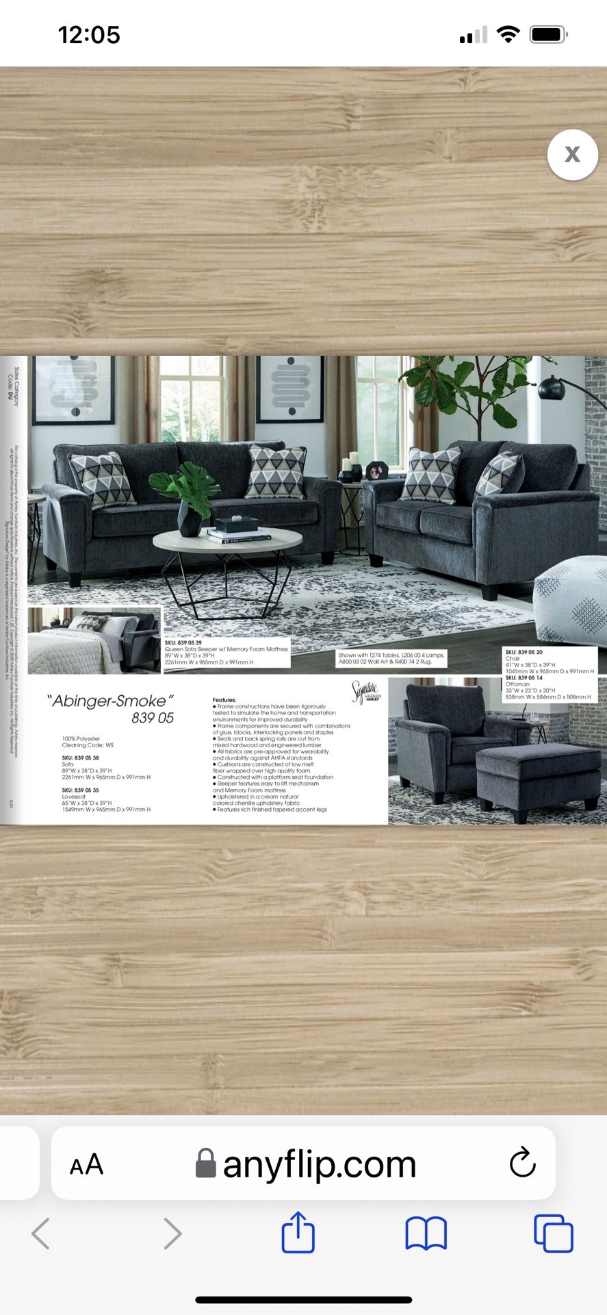 $750 Sofa Loveseat