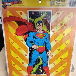 Vintage Super Man Puzzle Never Opened Still Has Plastic On It