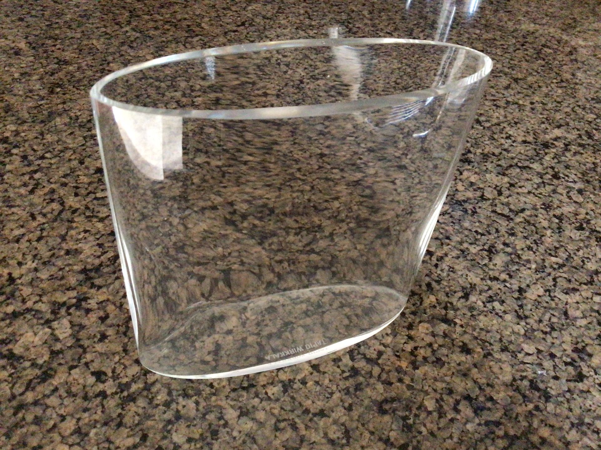 Littala Finland Crystal Ovalis Vase By Tapio Wirkkala