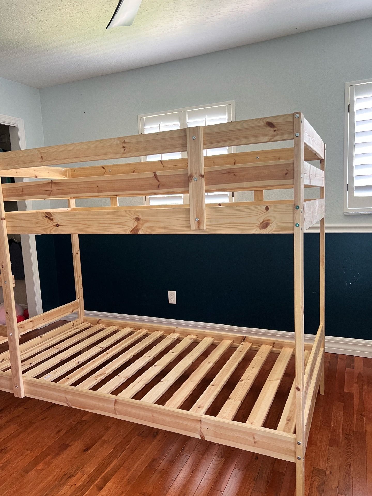 Kids wooden bunk bed ikea. 2 bunk beds total!