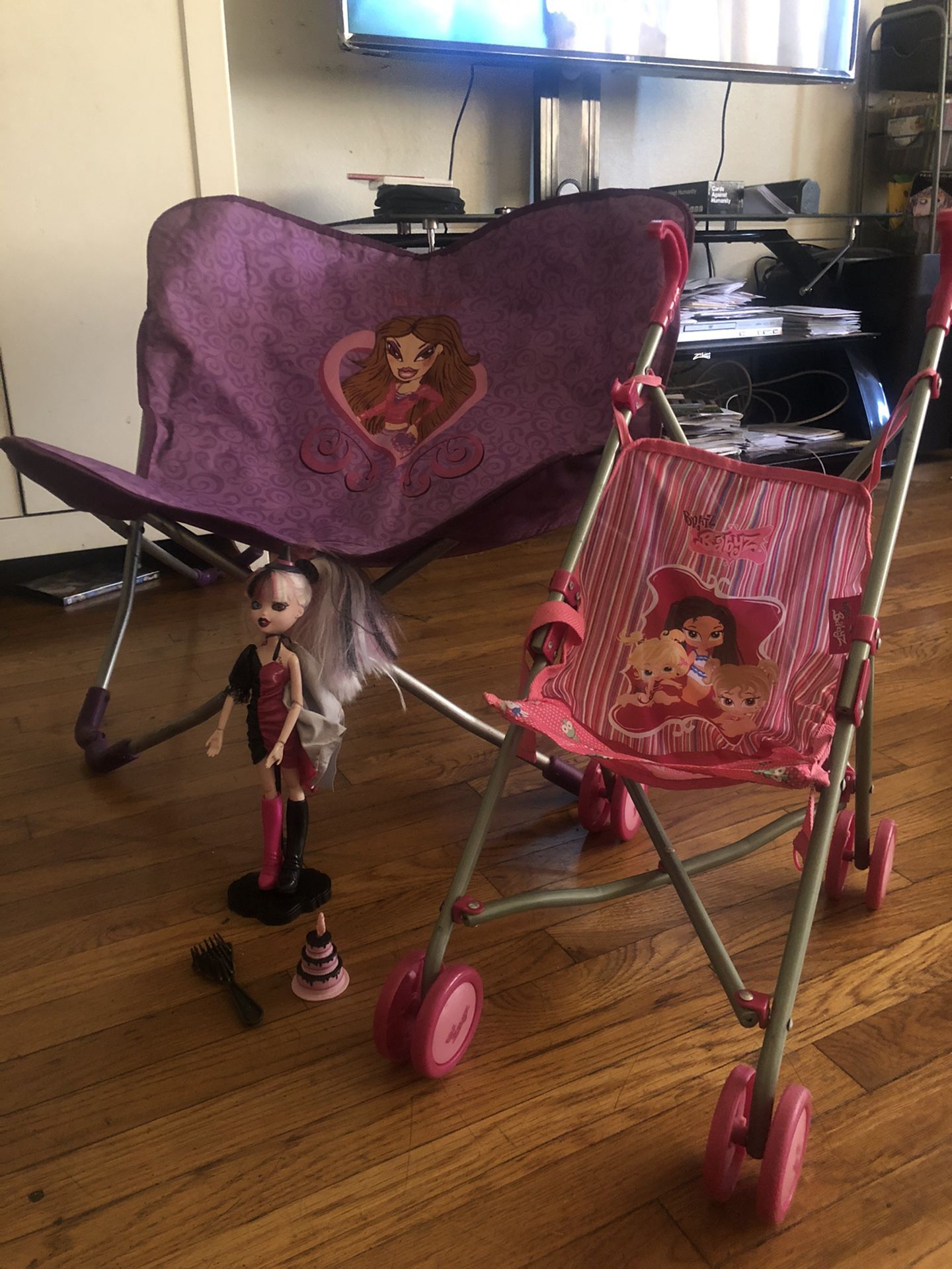 Bratz Chair, Doll, & Stroller