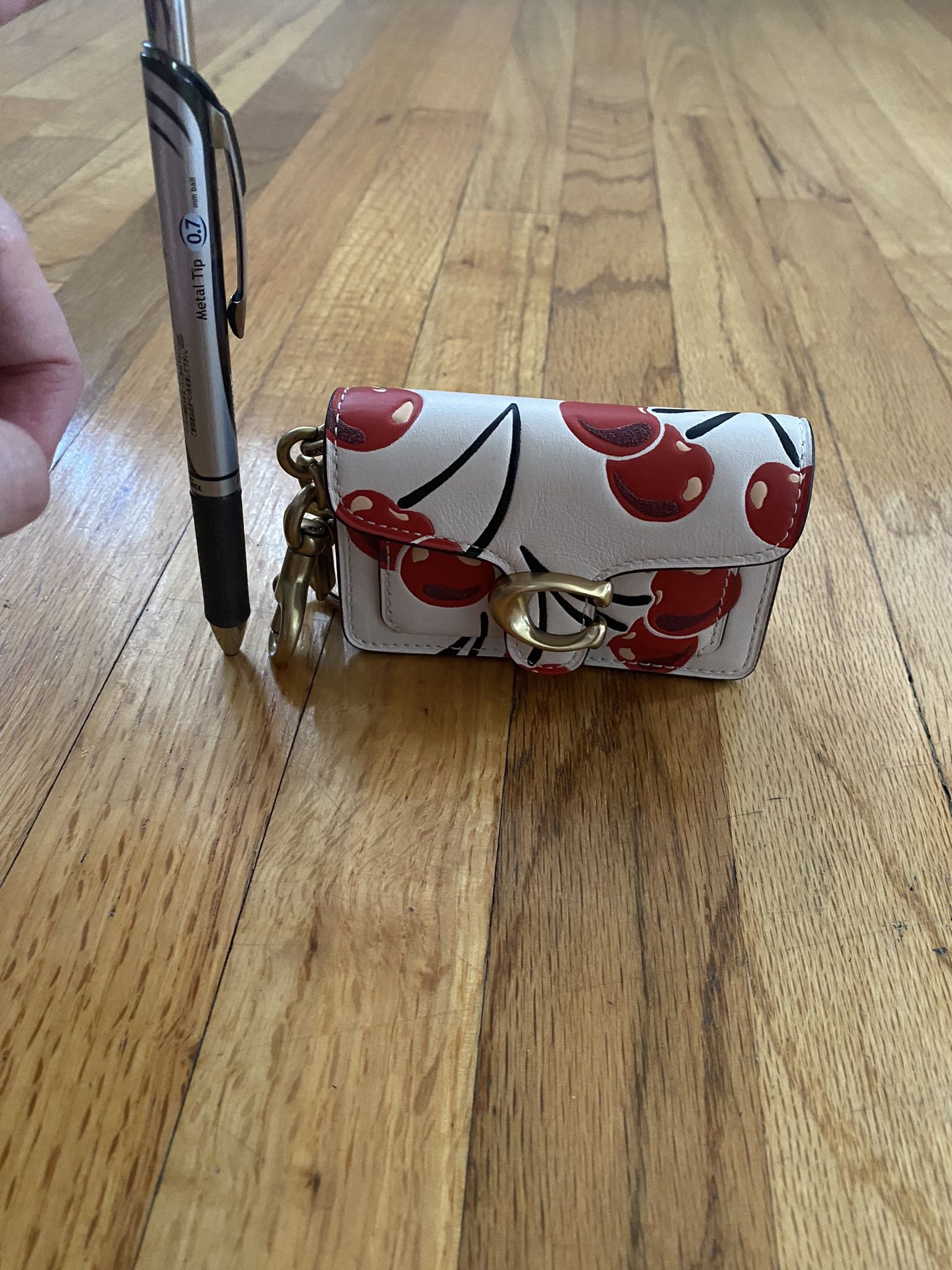 Mini tabby bag charm with wildflower print sale