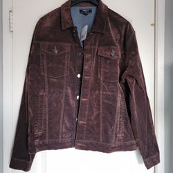 Men's Denim Jacket XXL Faux leather Suede 