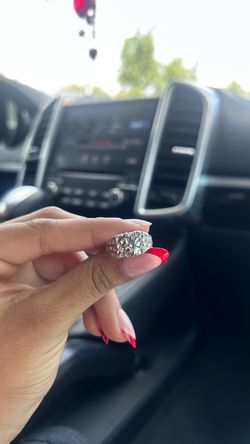 Silver Crystal Cluster Statement Ring