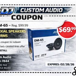 Alpine DM Car Speakers 1-Set 6 1/2" 2-Way Coaxial Speaker System 200 Watts DM-65 🚨 Payment Options Available 🚨 No  Credit Needed 🚨 