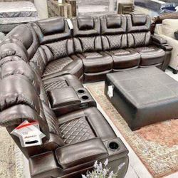Power/Electric Reclining Sectional Couch 💛💛💛No Needed Credit Check 💛 $39 Down Payment with Financing